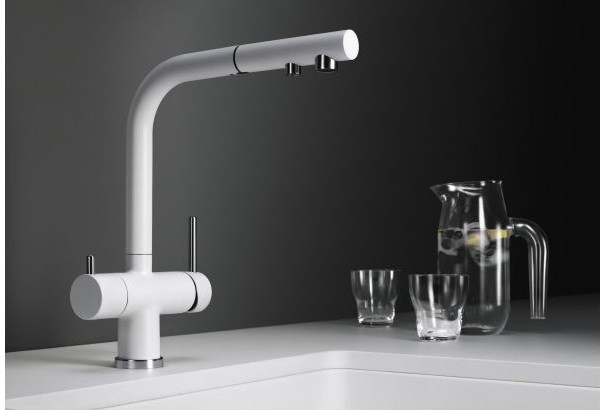 Blanco Fontas-S II bateria zlewozmywakowa z wyciąganą wylewką biały/chrom 525204