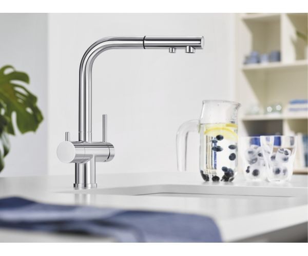 Blanco Fontas-S II bateria zlewozmywakowa z wyciąganą wylewką chrom 525198