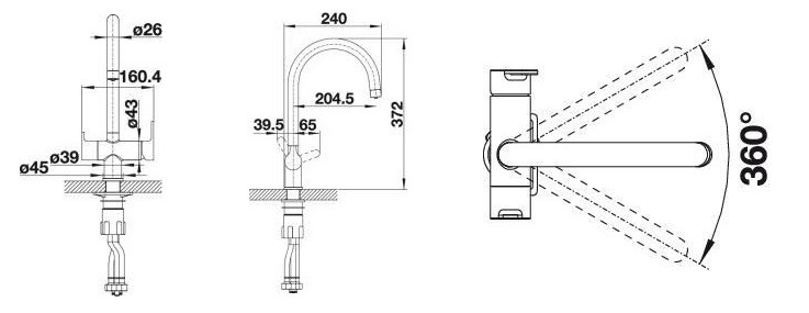 Blanco Trima bateria zlewozmywakowa chrom 520840
