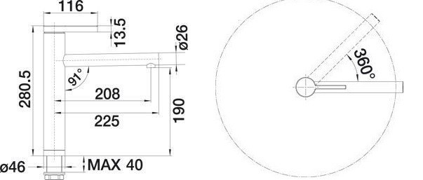Blanco Linee bateria zlewozmywakowa stal matowa 517596