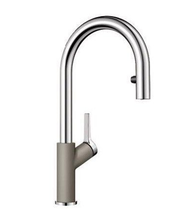 Blanco Carena-S Vario bateria zlewozmywakowa z wyciąganą wylewką i przełącznikiem strumienia wody tartufo/chrom 521376