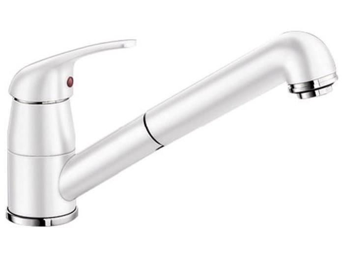 Blanco Daras-S bateria zlewozmywakowa z wyciąganą wylewką biały 517735