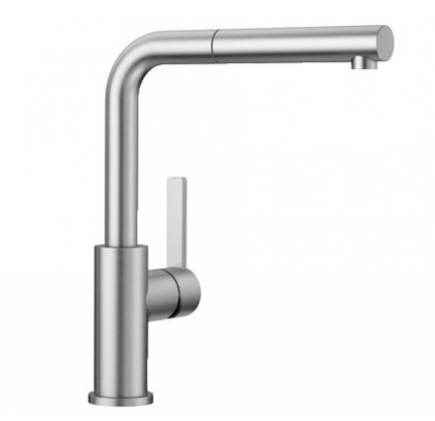 Blanco Lanora-S bateria zlewozmywakowa z wyciąganą wylewką stal szczotkowana 523123