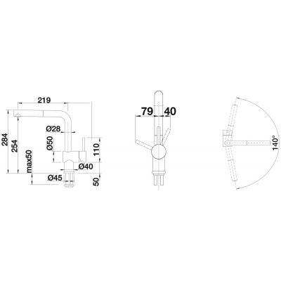 Blanco Linus-S bateria zlewozmywakowa z wyciąganą wylewką biały 516692