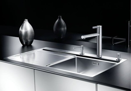 Blanco Linee-S bateria zlewozmywakowa z wylewką stal matowa 517593