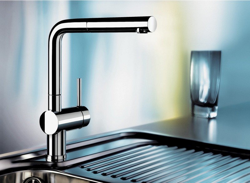 Blanco Linus-S bateria zlewozmywakowa z wyciąganą wylewką chrom 512402