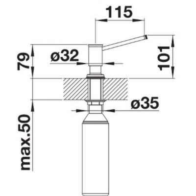 Blanco Livia dozownik chrom 521291