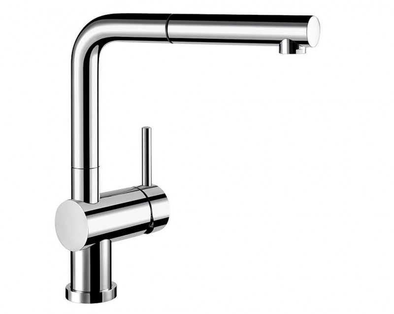 Blanco Linus-S-F bateria zlewozmywakowa podokienna z wyciąganą wylewką chrom 514023