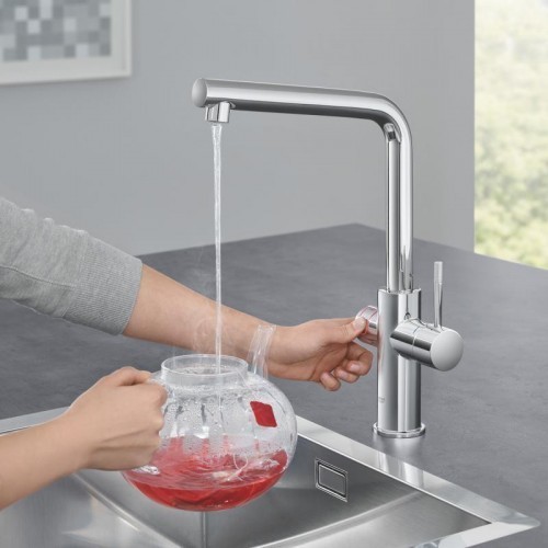 Grohe Red Duo wylewka i bojler w rozmiarze M grafit szczotkowany brushed hard graphite 30327AL1