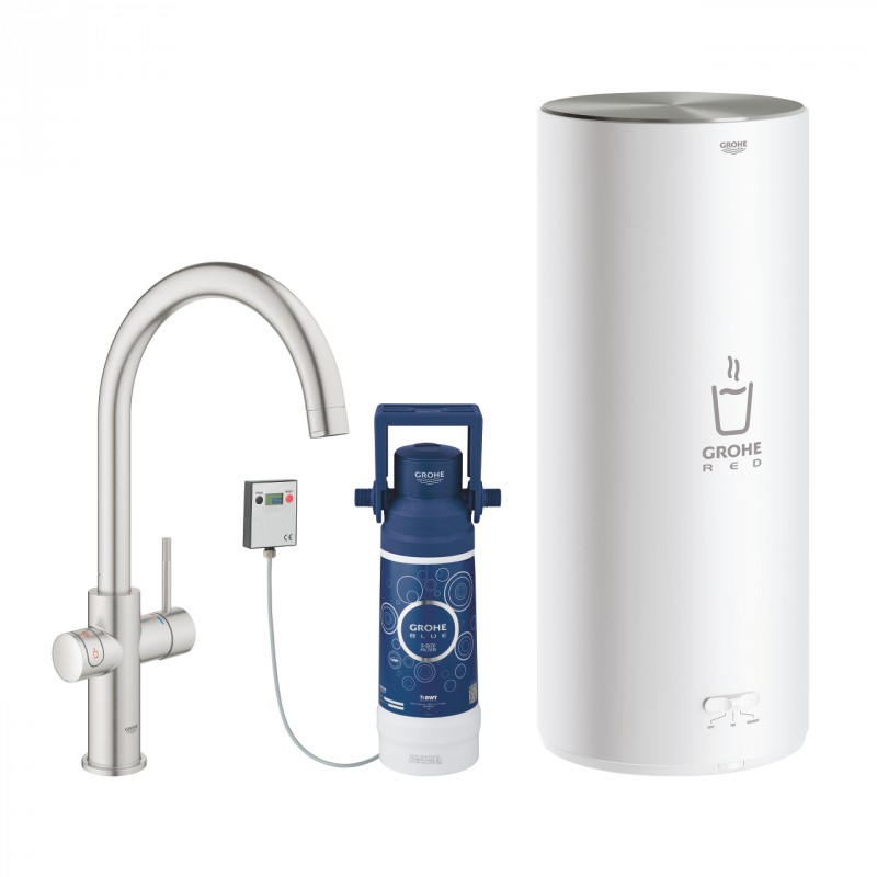 Grohe Red Duo wylewka i bojler w rozmiarze L stal nierdzewna 30079DC1