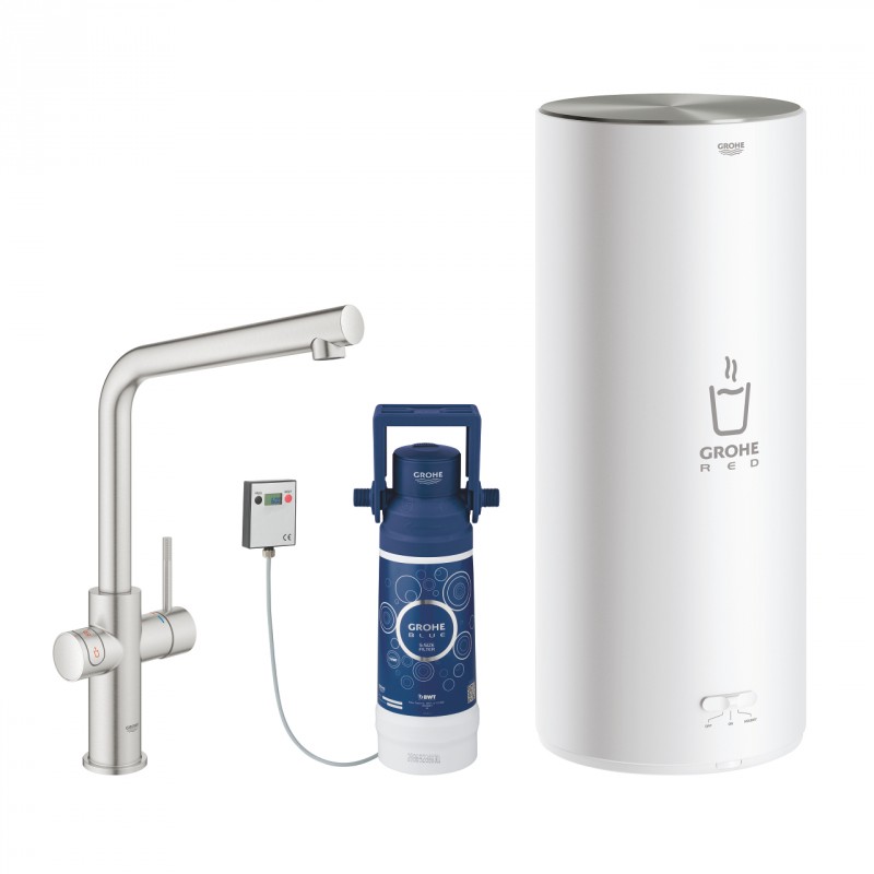Grohe Red Duo wylewka i bojler w rozmiarze L stal nierdzewna 30325DC1