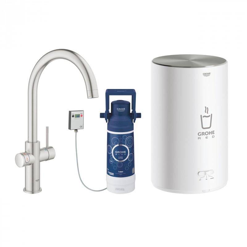 Grohe Red Duo wylewka i bojler w rozmiarze M stal nierdzewna 30083DC1