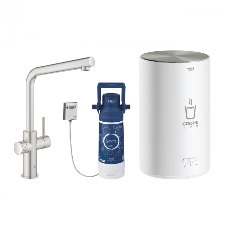 Grohe Red Duo wylewka i bojler w rozmiarze M stal nierdzewna 30327DC1