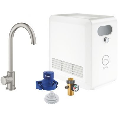 Grohe Blue Professional zestaw z wylewką w kształcie C stal nierdzewna 31302DC2