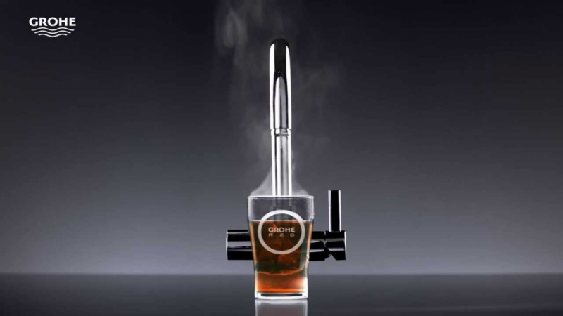 Grohe Red Duo wylewka i bojler w rozmiarze M grafit szczotkowany brushed hard graphite 30083AL1