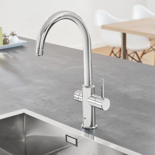Grohe Blue Home zestaw startowy z wylewką w kształcie C chrom 31455001