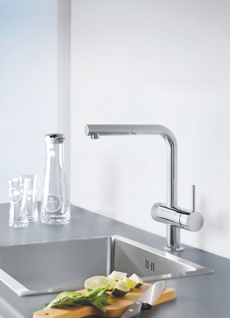 Grohe Blue Professional zestaw z wylewką w kształcie L chrom 31326002