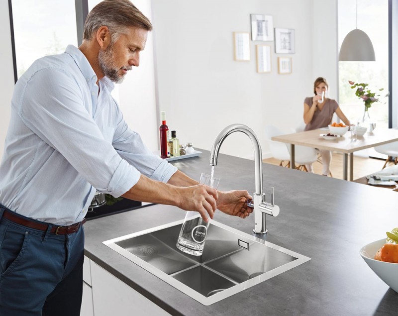 Grohe Blue Professional zestaw z wylewką w kształcie C chrom 31325002