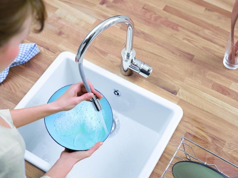 Grohe Concetto bateria zlewozmywakowa z wyciąganą wylewką stal nierdzewna 32663DC3