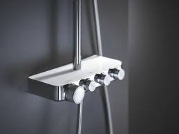 Grohe Euphoria System SmartControl 310 Duo Cube zestaw prysznicowy termostatyczny z deszczownicą 31cm moon white 26508LS0