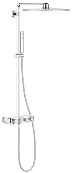 Grohe Euphoria System SmartControl 310 Duo Cube zestaw prysznicowy termostatyczny z deszczownicą 31cm moon white 26508LS0