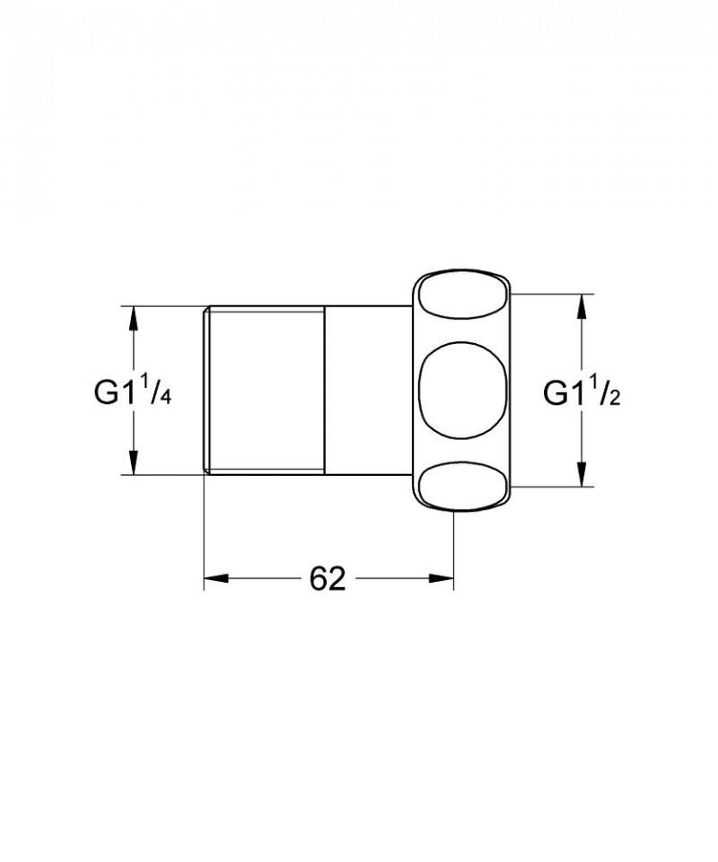 Grohe Grohtherm XL wejście proste chrom 12424000