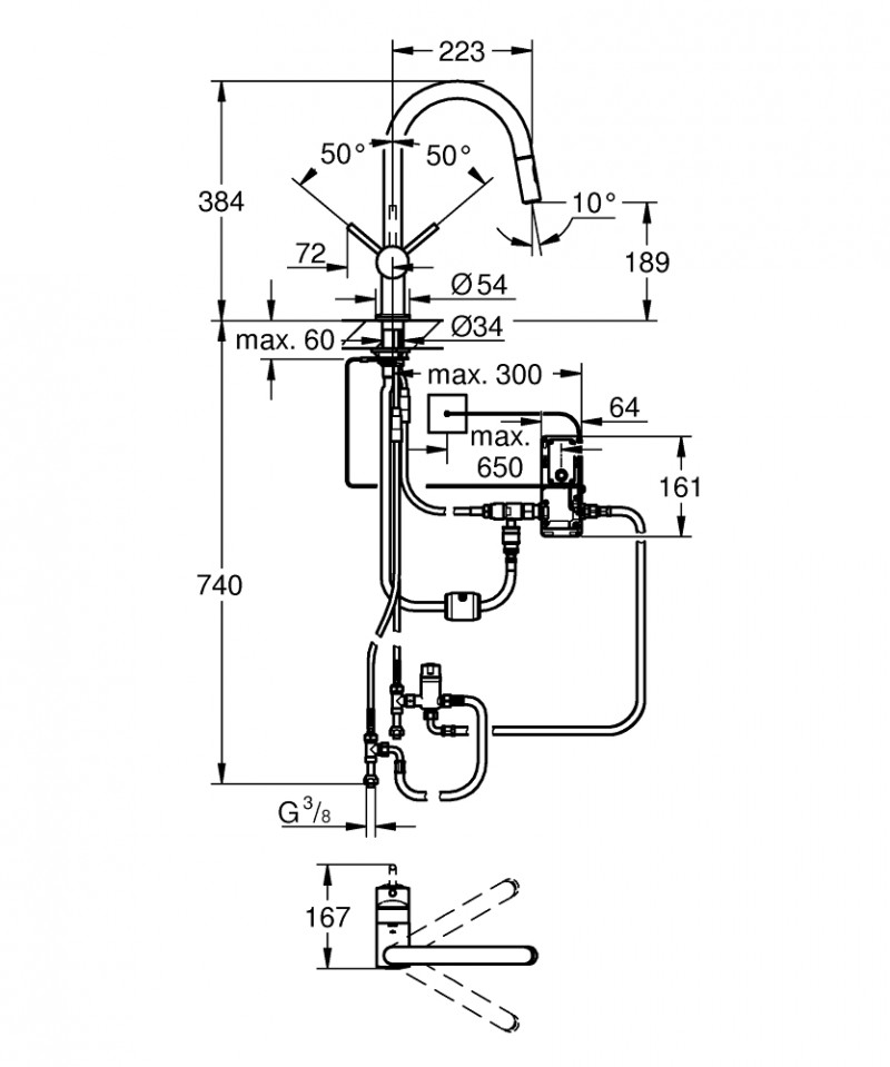 Grohe Minta Touch elektroniczna bateria kuchenna zlewozmywakowa chrom 31358002
