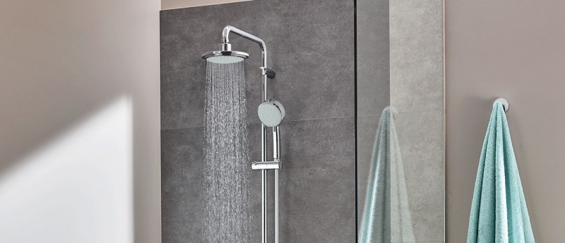 Grohe Tempesta Cosmopolitan System 210 zestaw wannowo-prysznicowy termostatyczny z deszczownicą chrom 26223001