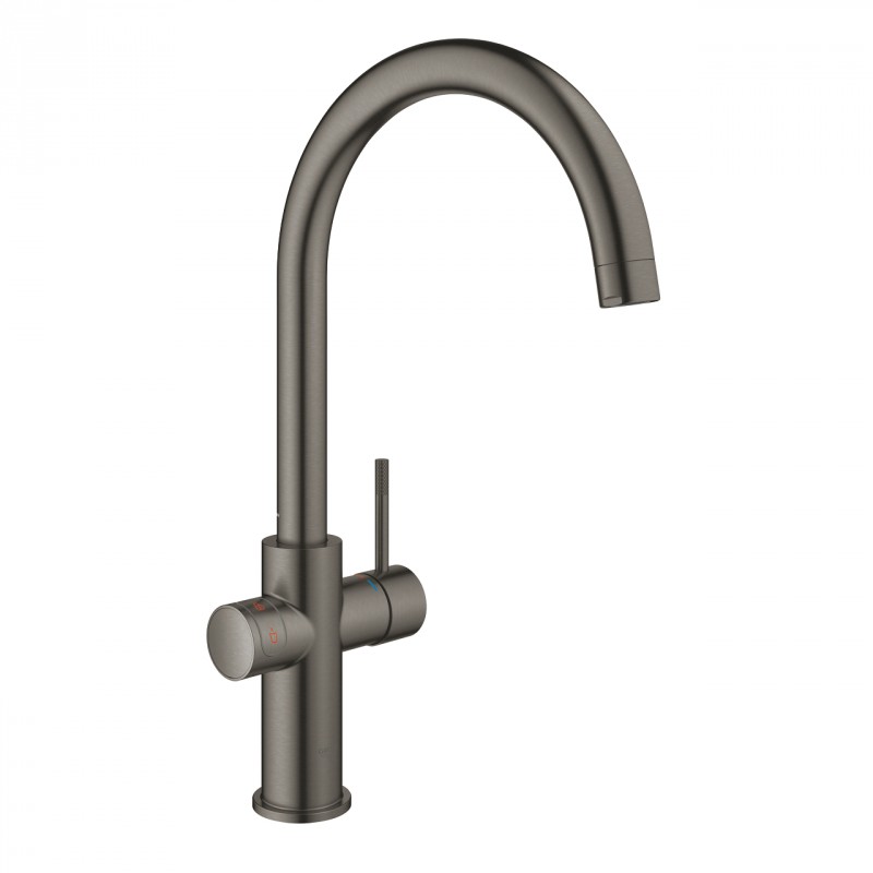 Grohe Red Duo wylewka i bojler w rozmiarze M grafit szczotkowany brushed hard graphite 30083AL1