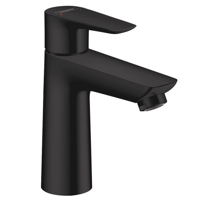 Hansgrohe FinishPlus Talis E bateria umywalkowa 110 z korkiem czarny matowy 71710670