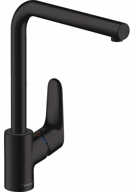 Hansgrohe 280 bateria kuchenna z wyciąganą wylewką czarny matowy 31817670