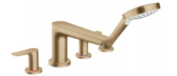 Hansgrohe FinishPlus Talis E 4-otworowa bateria wannowa brąz szczotkowany 71748140