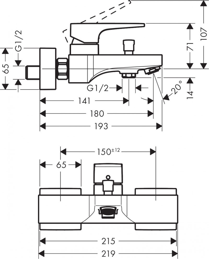 Hansgrohe FinishPlus Metropol bateria wannowa natynkowa brąz szczotkowany 32540140