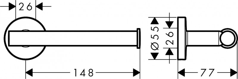 Hansgrohe Logis uchwyt na papier chrom 41726000
