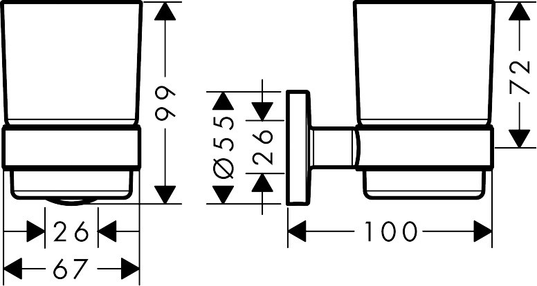 Hansgrohe Logis kubek chrom 41718000