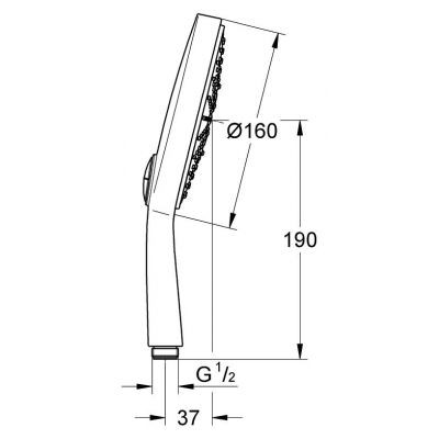 Hansgrohe Radiance Select S 120 3jet punktowy zestaw prysznicowy z wężem 160cm PowderRain chrom 27668000