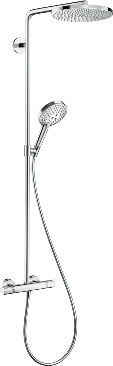 Hansgrohe Showerpipe Raindance Select S 240 1jet P komplet prysznicowy z baterią termostatyczną PowderRain chrom 27633000