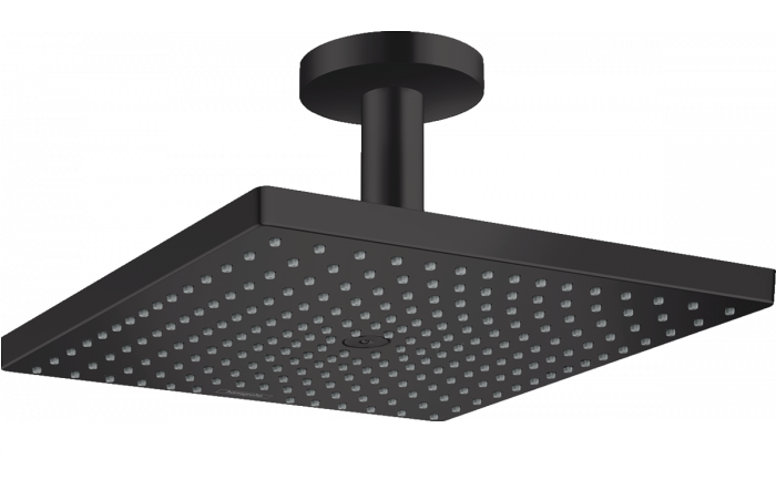 Hansgrohe FinishPlus Raindance E 300 1jet deszczownica z przyłączem sufitowym 30x30 cm czarny matowy 26250670