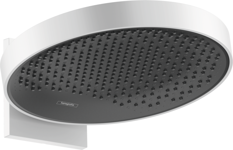 Hansgrohe FinishPlus Rainfinity 250 1jet deszczownica z przyłączem ściennym 36x36 cm PowderRain biały mat 26230700