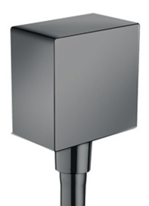 Hansgrohe FixFit Square przyłącze kątowe węża z zaworem zwrotnym czarny chrom szczotkowany 26455340