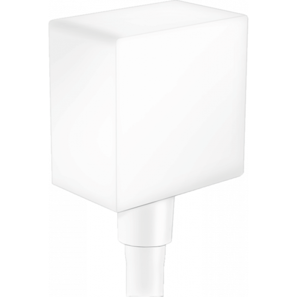 Hansgrohe FixFit Square przyłącze kątowe węża z zaworem zwrotnym biały matowy 26455700