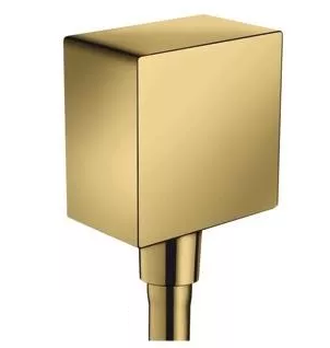 Hansgrohe FixFit Square przyłącze kątowe węża z zaworem zwrotnym złoty polerowany 26455990