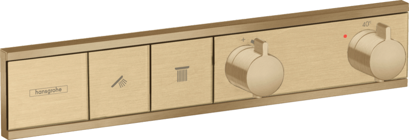 Hansgrohe FinishPlus RainSelect Bateria termostatyczna do montażu podtynkowego do 2 odbiorników brąz szczotkowany 15380140