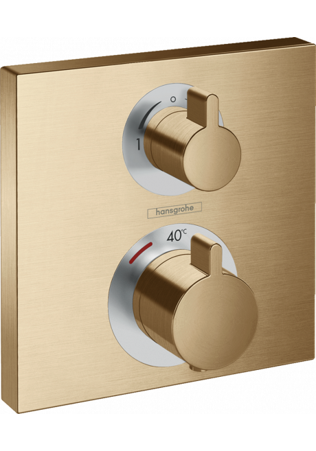 Hansgrohe Ecostat Square Bateria termostatyczna do montażu podtynkowego do 2 odbiorników brąz szczotkowany 15714140
