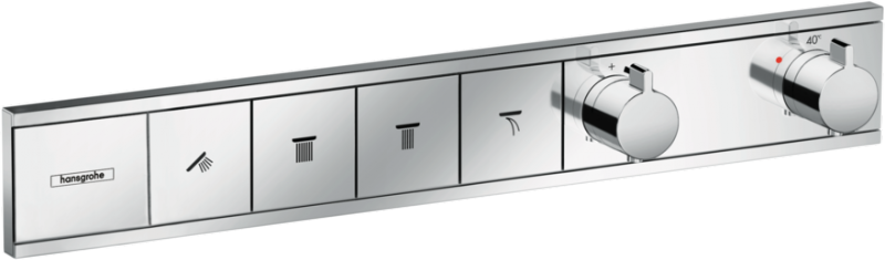 Hansgrohe FinishPlus RainSelect bateria termostatyczna do montażu podtynkowego do 4 odbiorników chrom 15382000
