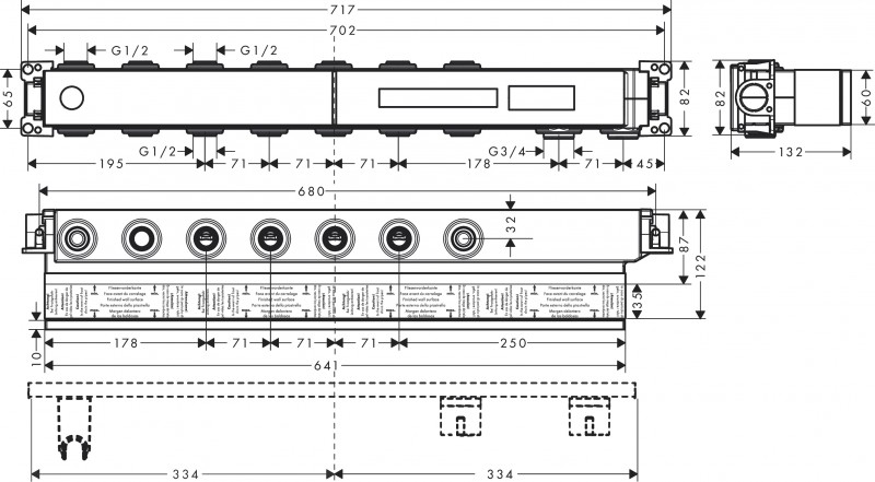 Hansgrohe Rainfinity Zestaw podstawowy RainSelect do 5 odbiorników 15313180