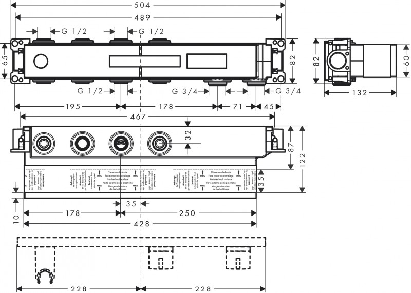 Hansgrohe RainSelect Zestaw podstawowy do 2 odbiorników 15310180