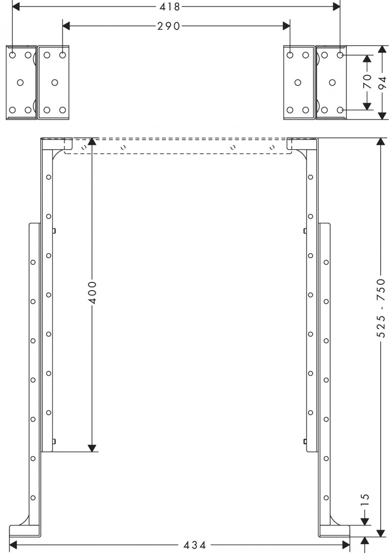 Hansgrohe sBox Wsporniki do płyty montażowej 28021000