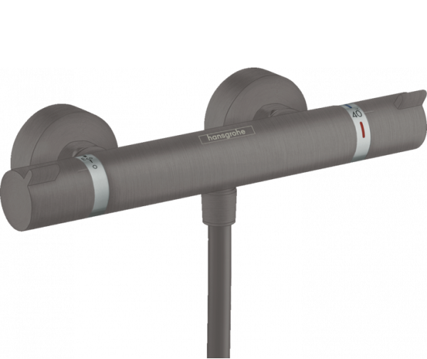 Hansgrohe FinishPlus Ecostat Comfort prysznicowa bateria termostatyczna natynkowa czarny chrom szczotkowany 13116340