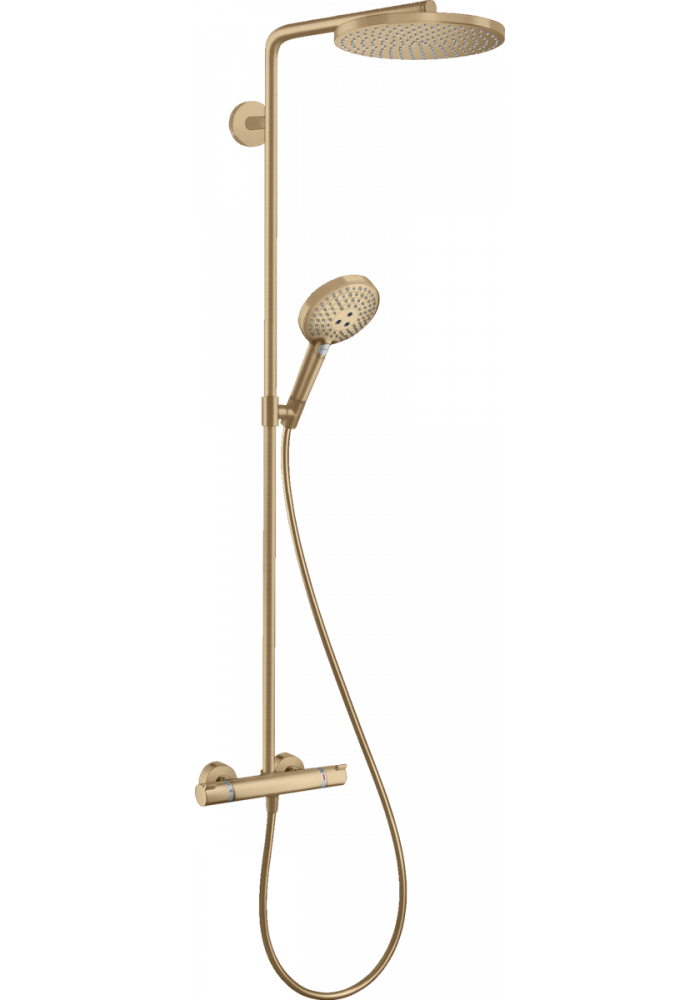 Hansgrohe Showerpipe Raindance Select S 240 1jet P komplet prysznicowy z baterią termostatyczną brąz szczotkowany 27633140